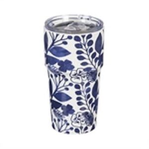 NWT The Companion Cup Blue Floral Insulated Tumbler